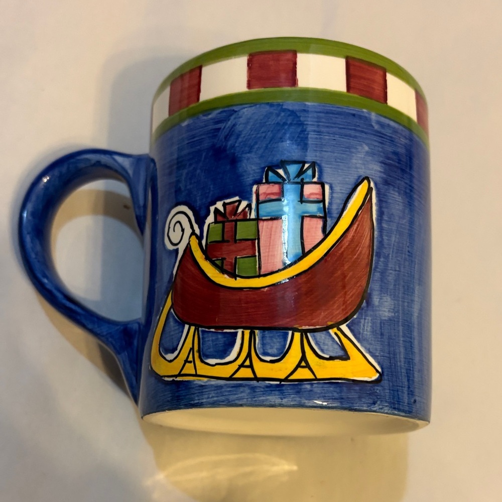 Cost Plus World Market Blue and White Mug